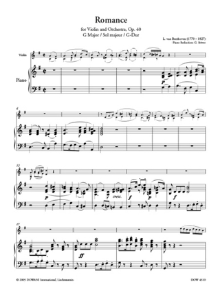 2 Romances op. 40 et op. 50 - BEETHOVEN - Partition - Violon